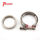 Pulsar Turbo Systems 3” Stainless Steel V-Band Flange & Clamp Kit for Precision Turbo T4 PTE Garrett T67 T72 T76 164376101