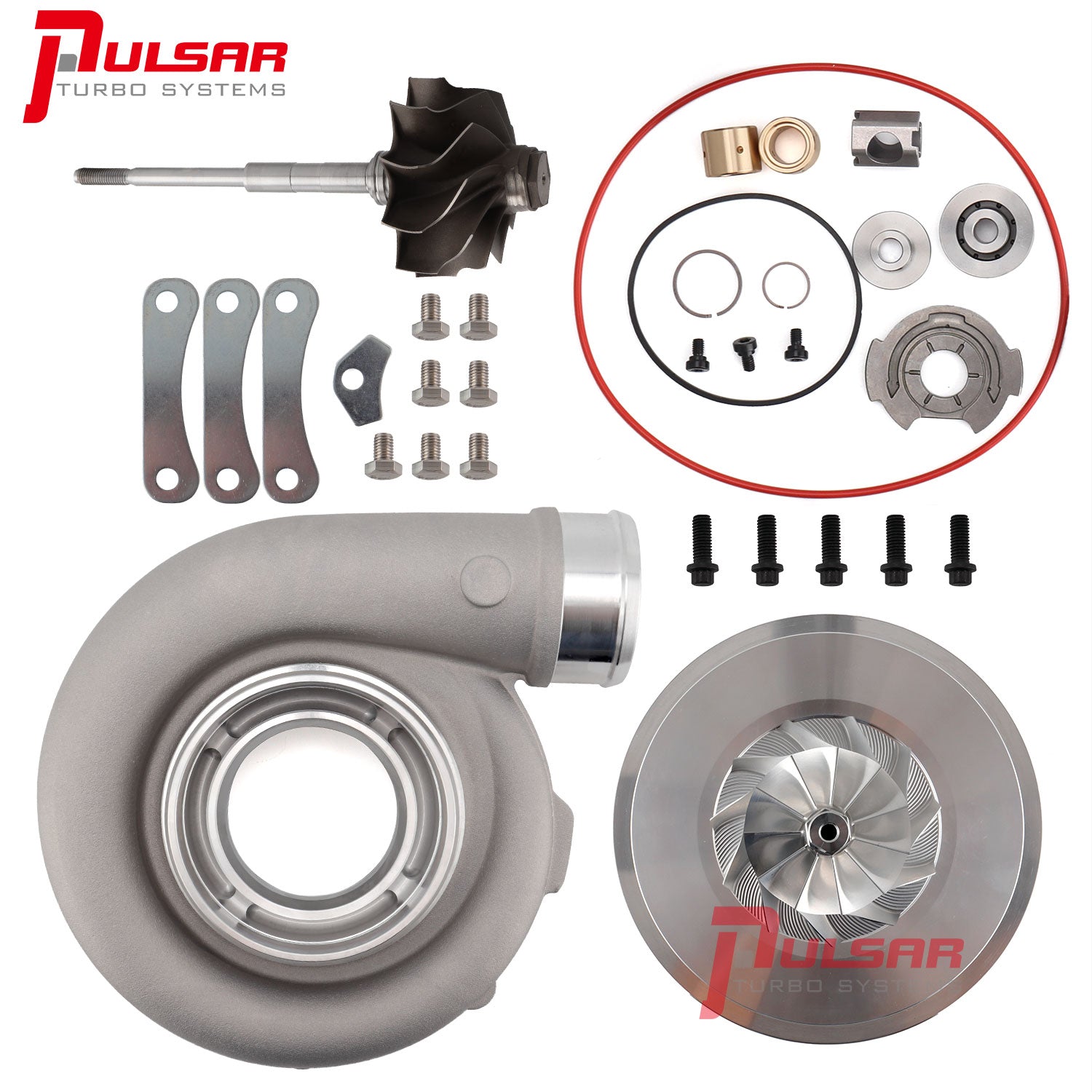 PULSAR 05-07 6.0 Powerstroke Turbo Compressor Drop In DIY Upgrade Kit