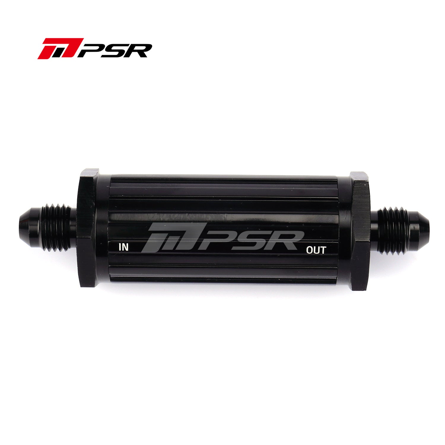 PSR In Line Oil Filter, Fitting Size -4AN, 80 Micron Filter inside